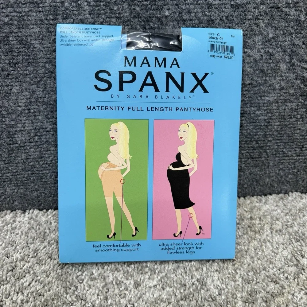 Mama Spanx by Sara Blakely Maternity full length pantyhose size C Black-01